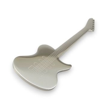 Elektro Gitar Müzik Müzisyen Gitarist Band Sarı Paslanmaz Çelik Rozet Broş RZ333