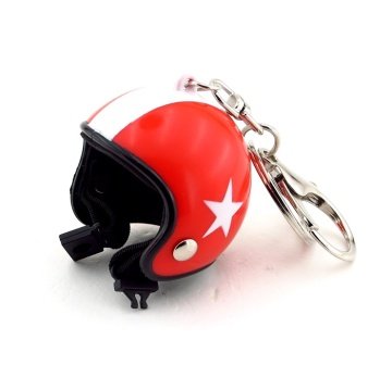 KIRMIZI BEYAZ YILDIZ SCOOTER MOTOR KASKI ANAHTARLIK KC840