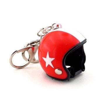 KIRMIZI BEYAZ YILDIZ SCOOTER MOTOR KASKI ANAHTARLIK KC840