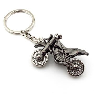 Motocross Yarış Motosikleti Gri Renkli Metal Anahtarlık KC029