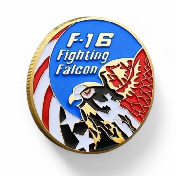 F-16 Figting Falcon Şahin Savaş Uçak Hava Kuvvetleri Metal Şans Hatıra Parası CP008