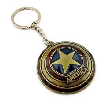 Captain America Kalkan Marvel Bronz Büyük Metal Anahtarlık KC061