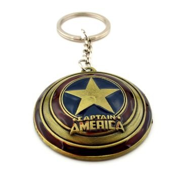 Captain America Kalkan Marvel Bronz Büyük Metal Anahtarlık KC061