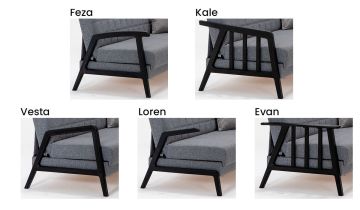 Anka 3 Seater Sofa - Cream Arm