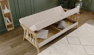 Anka 3 Seater Sofa - Cream Arm