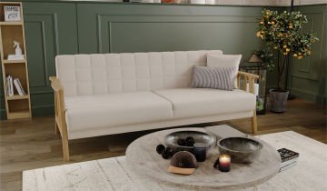 Anka 3 Seater Sofa - Cream Arm