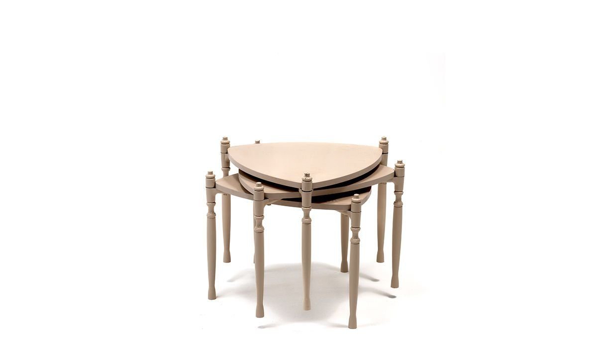 Puzzle Üçgen Zigon Coffeetable - Vizon