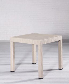 Rattan 80*80 Masa Seti - Cappucino