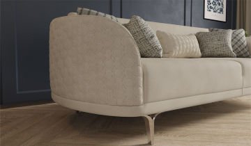 Bendis 3 Seater Sofa - Silver