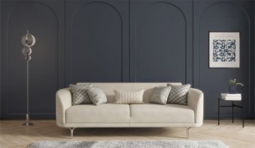 Bendis 3 Seater Sofa - Silver