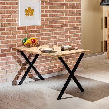 Matrix Maxima Masa Ceviz + Venüs 4 Adet Sandalye Takımı - Beyaz