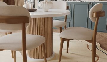 Bohem Kitchen Table Set - White