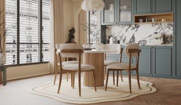 Bohem Kitchen Table Set - White