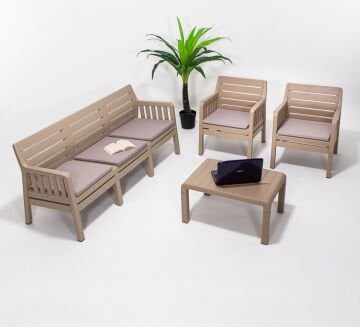 Lara Large Bahçe Balkon Oturma Grubu - Çok Renkli