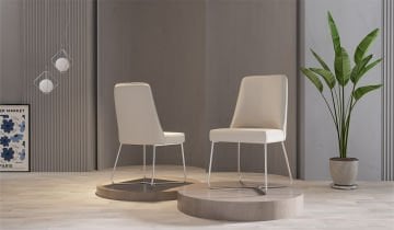 Bendis Dining Room Set - Silver