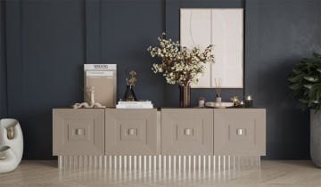 Bendis Dining Room Set - Silver