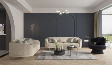 Bendis Sofa set - Silver