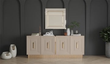 Bendis Dining Room Set - Gold