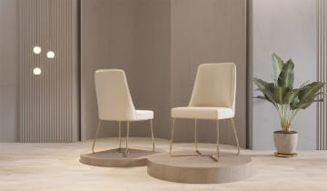 Bendis Dining Room Set - Gold