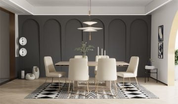 Bendis Dining Room Set - Gold