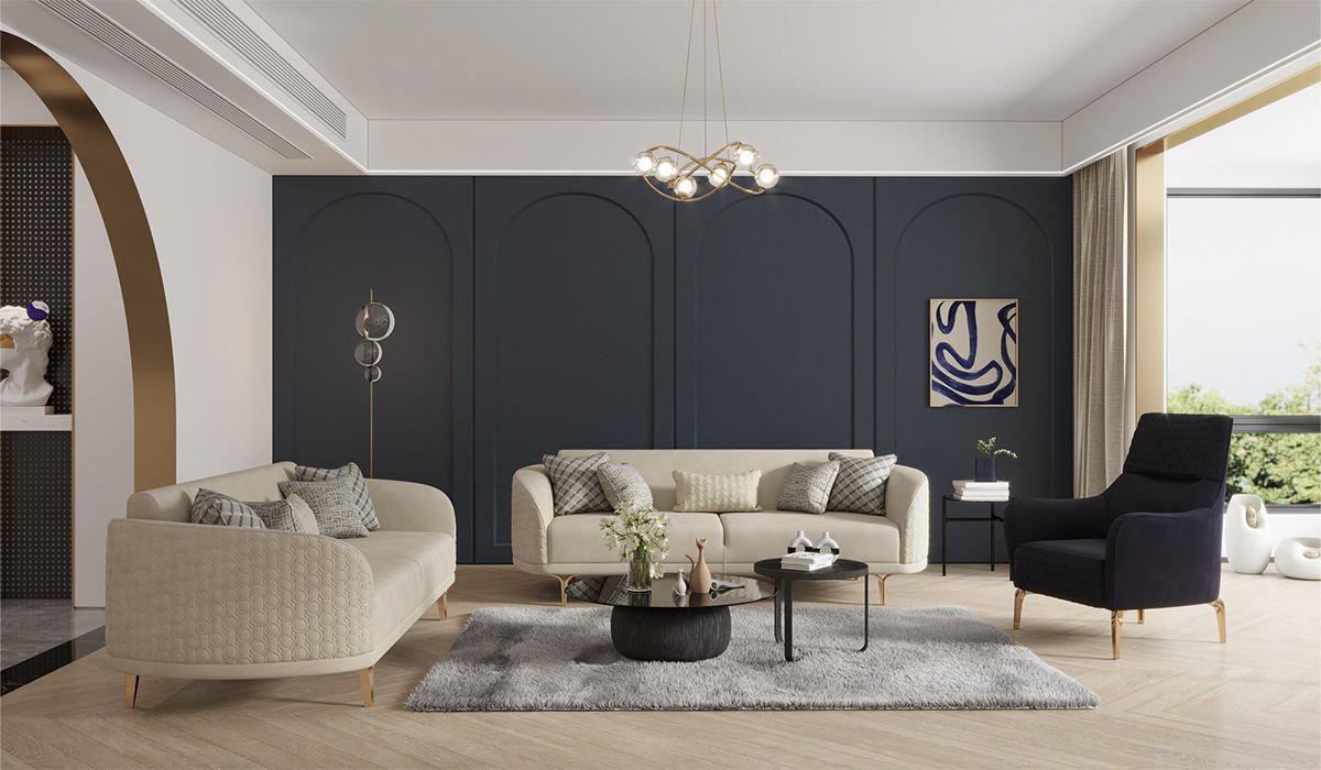 Bendis Sofa set - Armchair (With Leg)