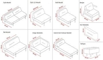 Puffy Corner Sofa Set