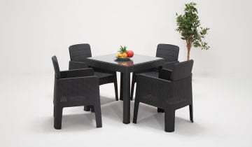 Apex Rattan Oturma Grubu (Camlı)