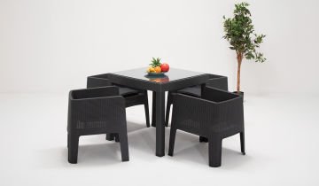 Apex Rattan Oturma Grubu (Camlı)