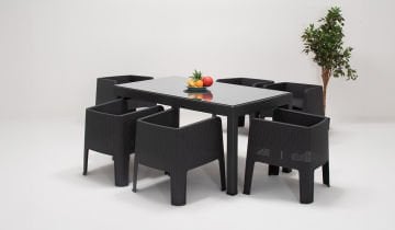 Apex Rattan Large Oturma Grubu (Camlı)