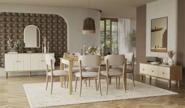 Eco Bohem Yemek Odası Takımı - Sarı