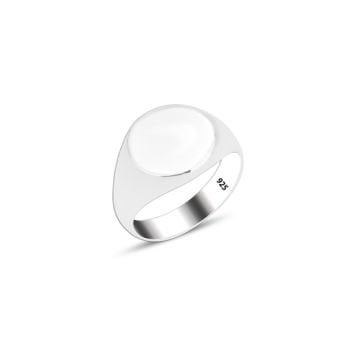 Beelo Silver 925K Gümüş Oval Erkek Yüzük