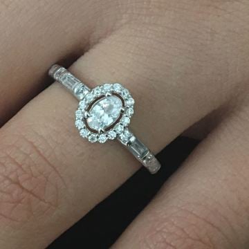 Beelo Silver  925K Gümüş Baget  Yüzük