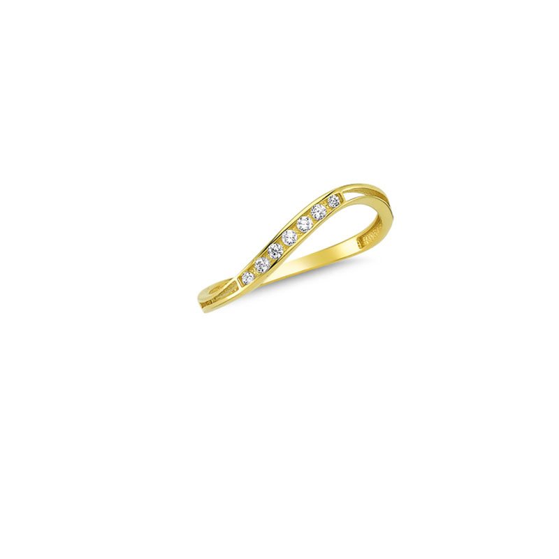 Beelo Gold 14K Altın Taşlı Tasarım Yüzük