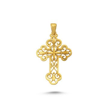 Beelo Gold 14K Altın Haç Motifli Kolye Ucu