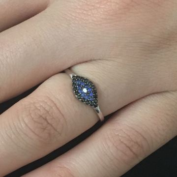 Beelo Silver  925K Gümüş Nazar Göz Yüzük
