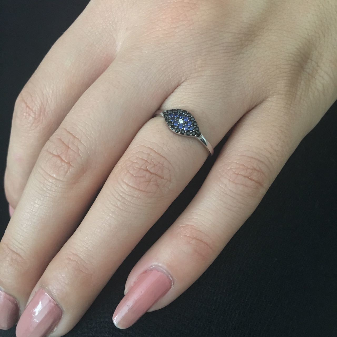 Beelo Silver  925K Gümüş Nazar Göz Yüzük