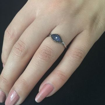 Beelo Silver  925K Gümüş Nazar Göz Yüzük