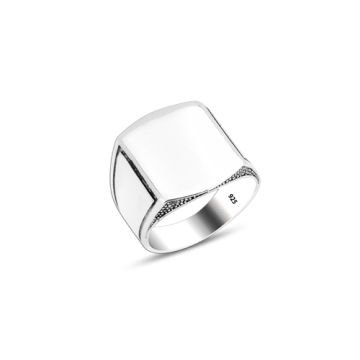 Beelo Silver 925K Gümüş Kare Yüzük