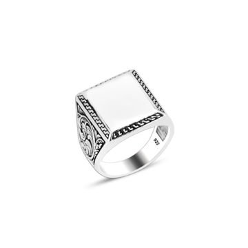 Beelo Silver 925K Gümüş Kare Yüzük