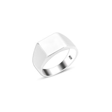 Beelo Silver 925K Gümüş Kare Yüzük