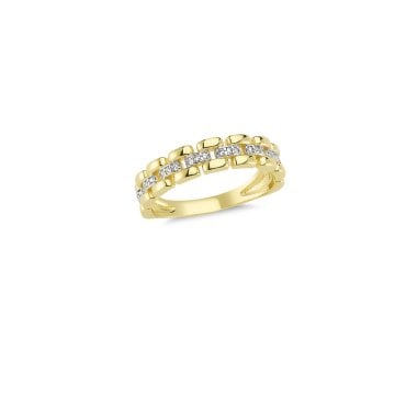 Beelo Gold 14K Altın Taşlı Tasarım Yüzük