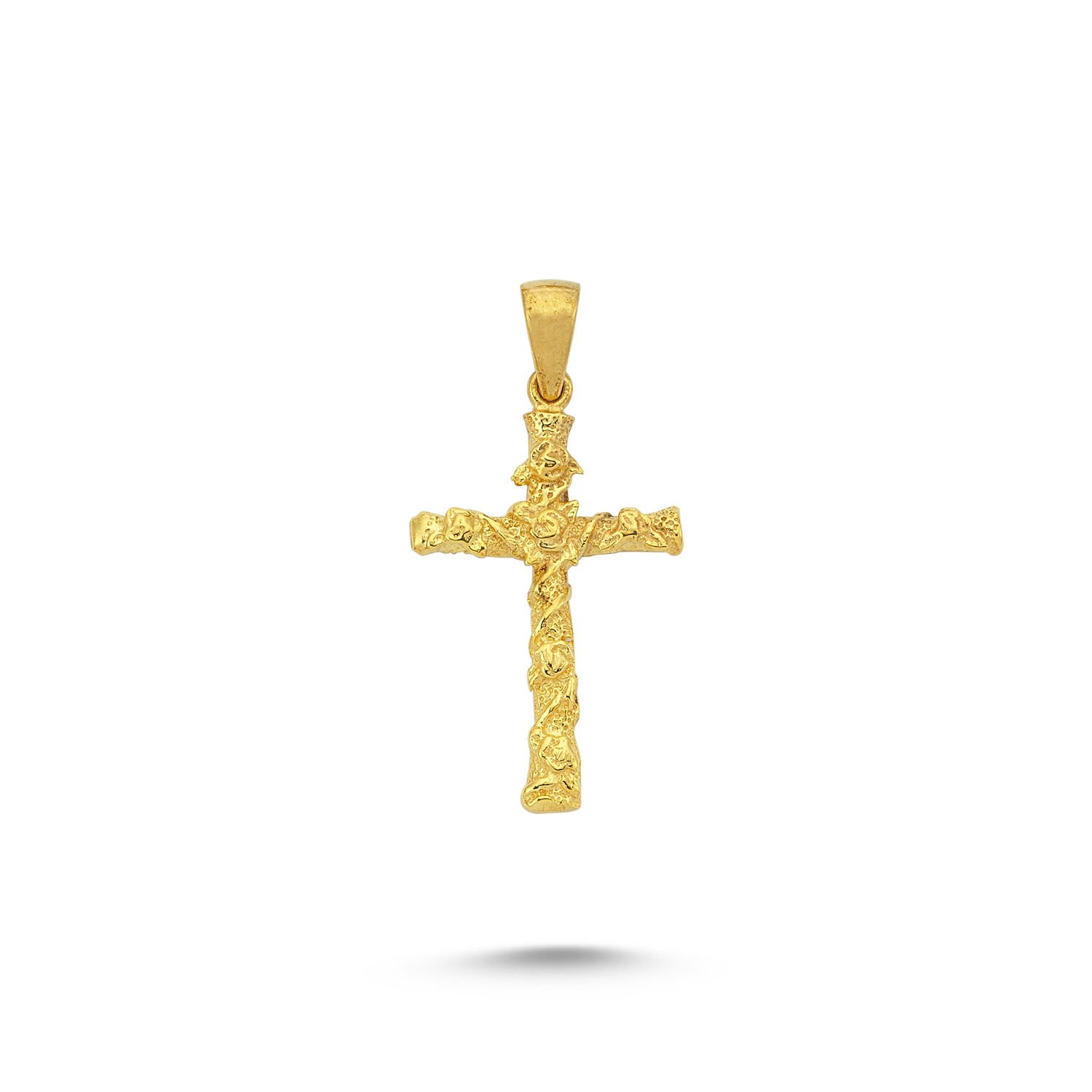 Beelo Gold 14K Altın Haç Özel Tasarım Kolye Ucu