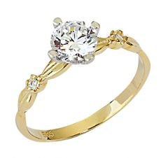 Beelo Gold 14K Altın Tek Taş Yüzük YTT007