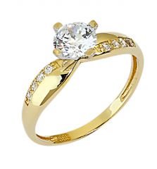 Beelo Gold 14K Altın Tek Taş Yüzük YTT009