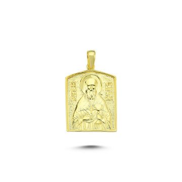 Beelo Gold 14K Altın Aziz Basil Yunan Ortodoks Kolye Ucu