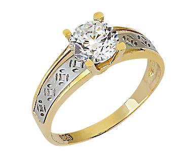 Beelo Gold 14K Altın Tek Taş Yüzük YTT016