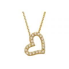 Beelo Gold 14K Altın Kalp Kolye BGKL003