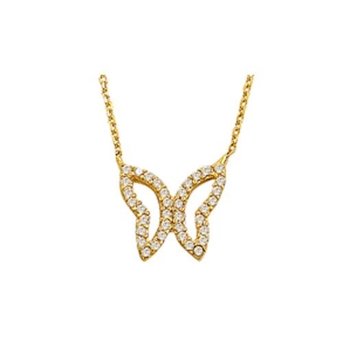 Beelo Gold 14K Altın Kelebek Kanadı Kolye BGKL010