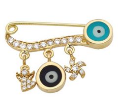 Beelo Gold 14K Altın Melek Yıldız Çocuk Yaka İğne BGİGN013