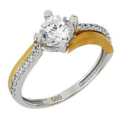 Beelo Gold 14K Altın Tek Taş Yüzük YTT039
